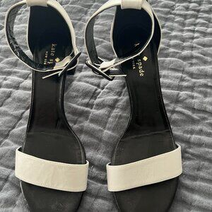 Kate Spade New York White and Black Sandals